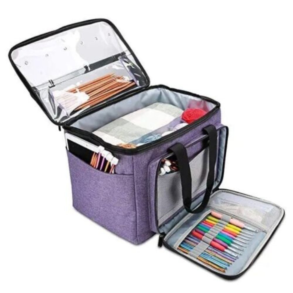 Knitting Project Bag & Crochet Bags and Totes Yarn Storage Organizer For Women's